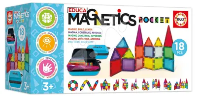 Constructor magnetic Educa - În husă 18 piese