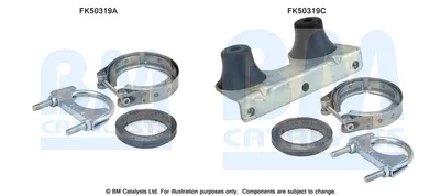 Set montare sistem easpament potrivit VW MULTIVAN V, TRANSPORTER V 2.0D 2009-2015