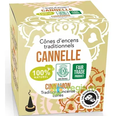 Conuri Parfumate Naturale Indiene cu Scortisoara 12buc