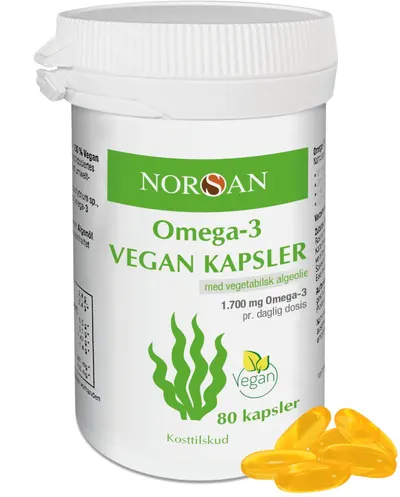 Omega-3 Vegan, 80 capsule, Norsan