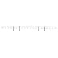 vidaXL Gard de grădină cu vârf tip suliță din oțel 1506x80 cm, negru