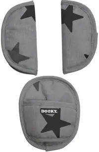 Protectoare pentru scaune si centura auto Dooky - Grey Stars