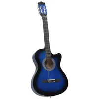 Gossi chitara clasica occidentala, 6 corzi, albastru ombre 38