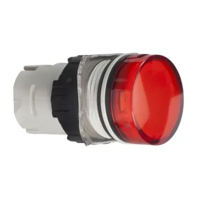 Pilot Capac de Lampa, Ø 16, Rotund, Lentila Simpla Rosie