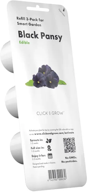 Semințe Click and Grow - Black pansy, 3 rezerve