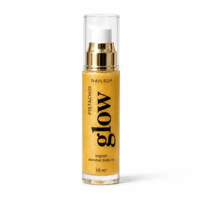 Ulei de Corp NAILSUP Shimmer Body Oil Pistachio Glow 50ml pentru Hidratare și Glow