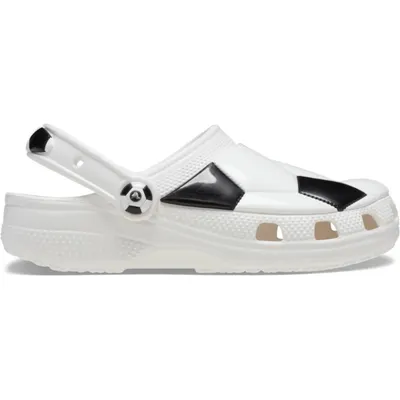 Saboti Crocs Classic Toddler Soccer Ball Clog Alb - White/Black