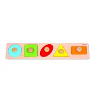 Puzzle din lemn cu figuri geometrice pentru bebelusi Classic World
