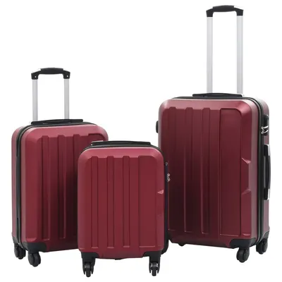 Gossi set valize cu carcasa rigida, 3 buc., rosu vin, abs