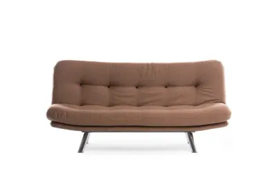 Canapea extensibila MISA, 3 locuri, maro deschis, 180x78x85 cm