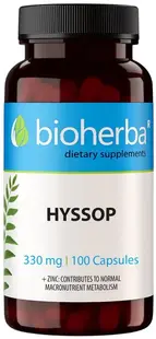 Hyssop, 330 mg, 100 capsule, Bioherba