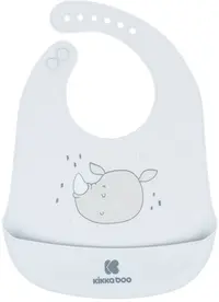 Bavetă din silicon KikkaBoo - Savanna, Blue