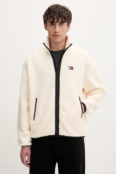 Tommy Jeans hanorac cu fermoar pentru bărbați din polar