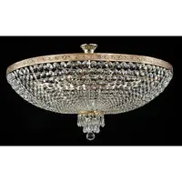 Candelabru Diamant Crystal Palace 10 becuri dulie normala E27 230V Diam. 80cm, H42 cm,Auriu