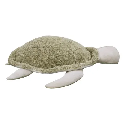 Fotoliu puf pentru copii verde/crem Mrs. Turtle – Lorena Canals