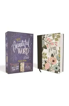 Niv, Beautiful Word Bible, Updated Edition, Peel/Stick Bible Tabs, Cloth Over Board, Multi-Color Floral, Red Letter, Comfort Print: 600+ Full-Color Il