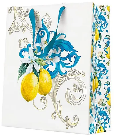 Pungă de cadou PAW - Baroque Lemon Sicilian Bloom, 20 x 25 x 10 cm