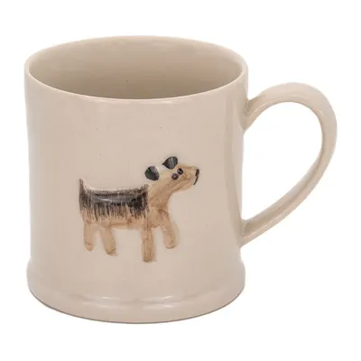 Cană bej din ceramică 225 ml Dog – Sass & Belle
