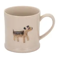 Cană bej din ceramică 225 ml Dog – Sass & Belle