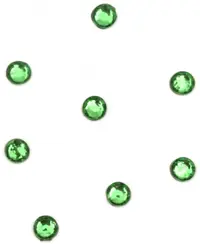 Pietricică de sticlă cu adeziv Em Art - 2 g/4 mm, Fațetat, verde(60 buc.)