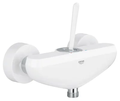 Baterie dus Grohe Eurodisc Joy 23430LS0, 1/2, aparenta, monocomanda, protectie reflux, cartus ceramic, Alb