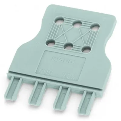 Strain relief plate; 2-pole; for 8 mm wide terminal blocks; gray