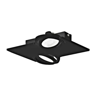 Brea Pro 2flg. 2x 9W 4000K black IP20