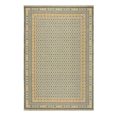 Covor verde din amestec de iută 200x290 cm Mara Jute Border – Flair Rugs
