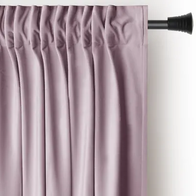 Draperie roz-deschis dimout (semi-opacă) din catifea 140x270 cm Pleat – Restilo