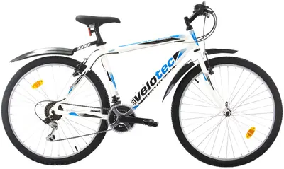 Bicicletă de munte cu viteze Velotec - Pro, 26", 480 mm, alb/albastru