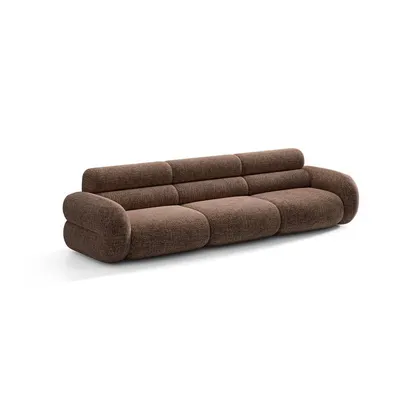 Canapea maro cu tapițerie din chenille 305 cm Neo – Micadoni
