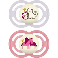 MAM Perfect Night 6m+ suzetă Purple/ Pink 2 buc
