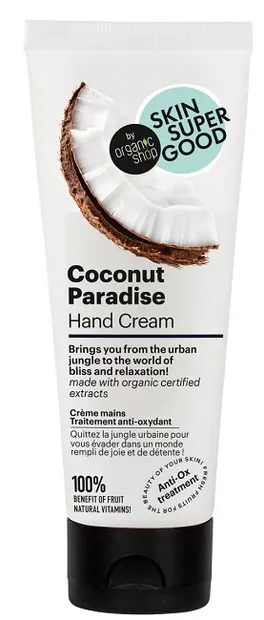 Organic Shop Skin Super Good Cremă de mâini Coconut Paradise, 75 ml
