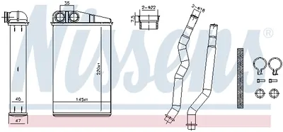 Schimbator Caldura Incalzire Habitaclu Potrivit Citroen C1; Ford B-Max, Ecosport, Fiesta Vii, Ka+ Iii, Puma, Tourneo Courier B460, Transit Courier B460, Transit Courier B460 Minivan; Peugeot 107; Toyo