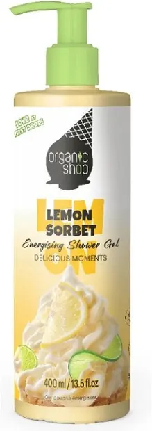 Organic Shop Gel de duș energizant Lemon Sorbet, 400 ml