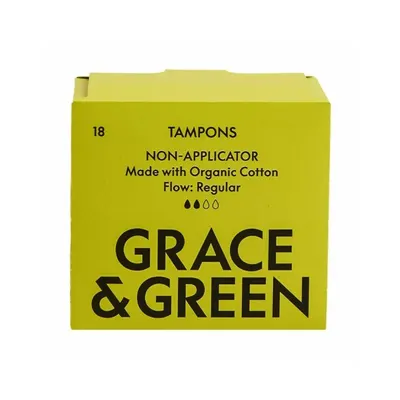 Tampoane din bumbac organic 100% Normal (18 buc), Grace and Green