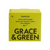 Tampoane din bumbac organic 100% Normal (18 buc), Grace and Green