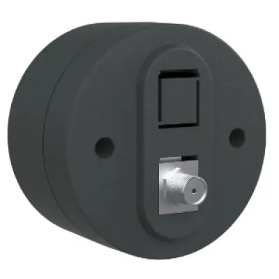 Priza TV (mama Tip-F) PT xOne Ovivo OV00954, 16A, 250V, IP54, antracit