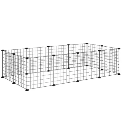 PawHut, tarc modular pentru animale, 35x35cm, negru | Aosom Romania