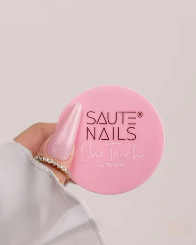 Gel UV Saute Nails One Touch Glitter Pink 30gr