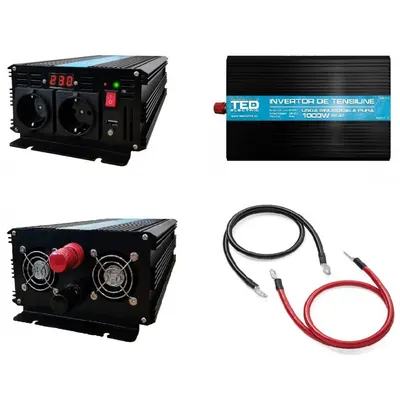 Invertor auto TED Olanda de la 12V la 230V 1000W unda sinusoidala pura TED000378