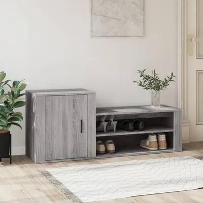 vidaXL Pantofar, gri sonoma, 130x35x54 cm, lemn compozit