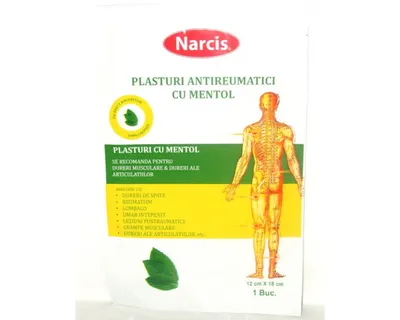 Plasture antireumatic cu mentol 12 x 18cm - Vision Trading