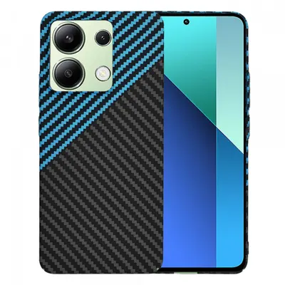 Husa pentru Xiaomi Redmi Note 13 4G, Techsuit, Carbonite FiberShell, Neagra Bleu