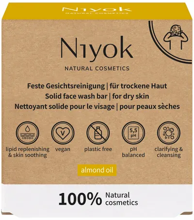 Niyok Săpun facial Almond Oil, 80 g