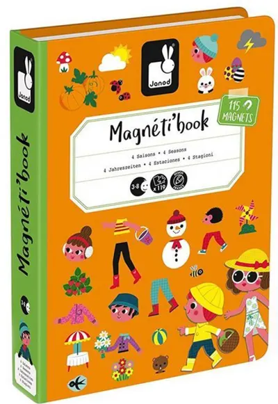 Carte magnetica pentru copii Janod - Anotimpuri