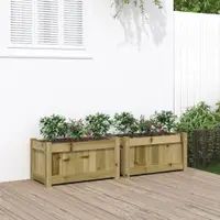 Gossi jardiniere de gradina , 2 buc., lemn de pin impregnat