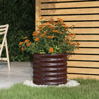 Gossi jardiniera gradina maro 40x40x36 cm otel vopsit electrostatic