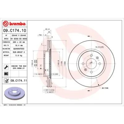 Disc frana BREMBO 09.C174.11
