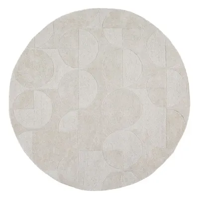 Covor fildeș țesut manual rotund din lână ø 160 cm Gigi – Flair Rugs